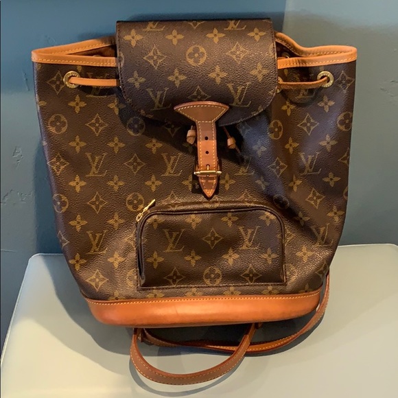 Authentic Montsouris Mm Backpack Louis Vuitton - Picture 1 of 8
